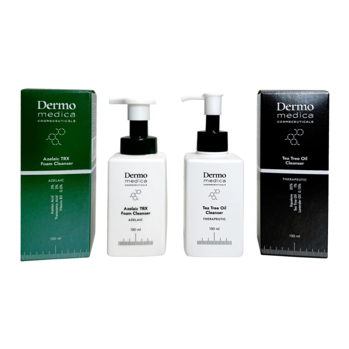 Dermomedica Tea Tree Oil Cleanser + Azelaic TRX Foam Cleanser ZESTAW Olejek myjący + Pianka przeciwtrądzikowa do mycia 2x150 ml