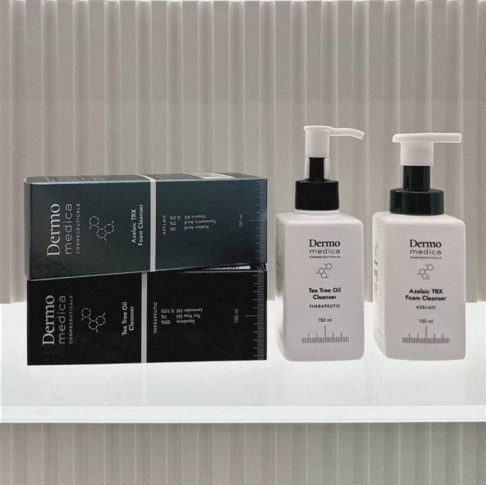 Dermomedica Tea Tree Oil Cleanser + Azelaic TRX Foam Cleanser ZESTAW Olejek myjący + Pianka przeciwtrądzikowa do mycia 2x150 ml