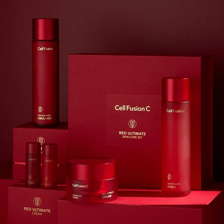 Cell Fusion C Red Ultimate SET Zestaw ujędrniający dla cery pozbawionej gęstości i witalności