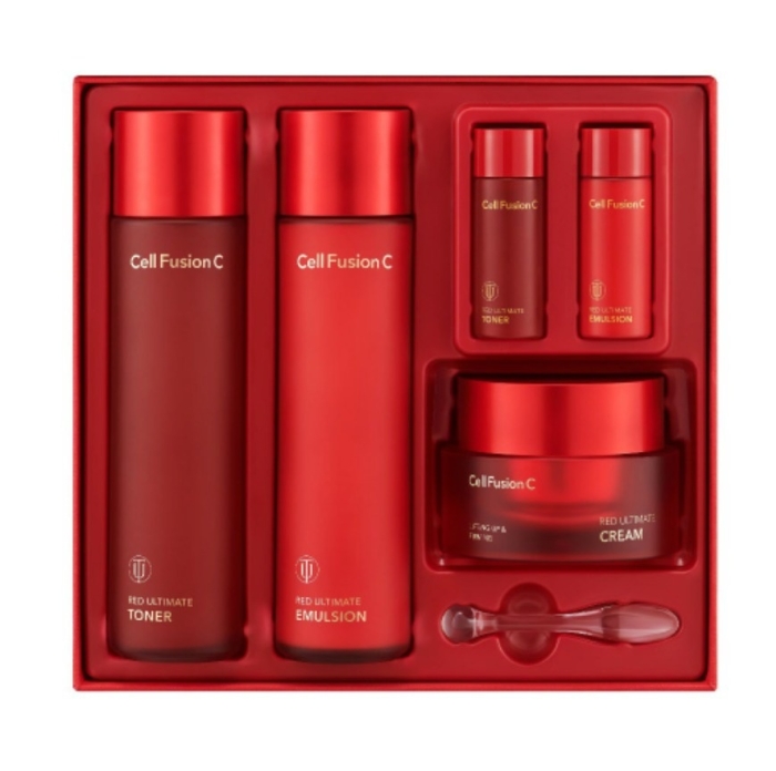 Cell Fusion C Red Ultimate SET Zestaw ujędrniający dla cery pozbawionej gęstości i witalności