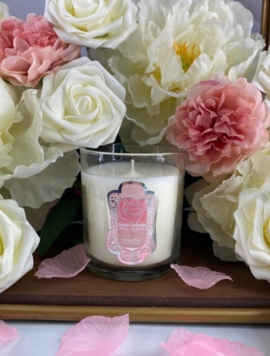 La Sultane De Saba Bougie Perfume Scented Candle Rose Świeca różana linia różana 165 g