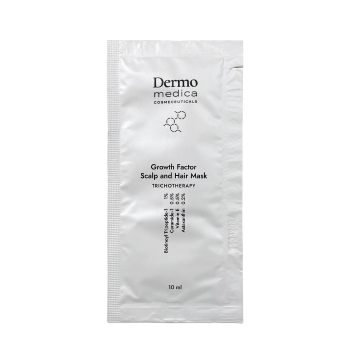Dermomedica Growth Factor Scalp and Hair Mask Maska dla skóry głowy z problemem podrażnień 10 x 10 ml