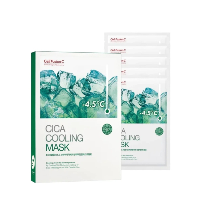 Cell Fusion C Cica Cooling Mask Wygładzająco - chłodząca maska w płacie 5 x 25 g