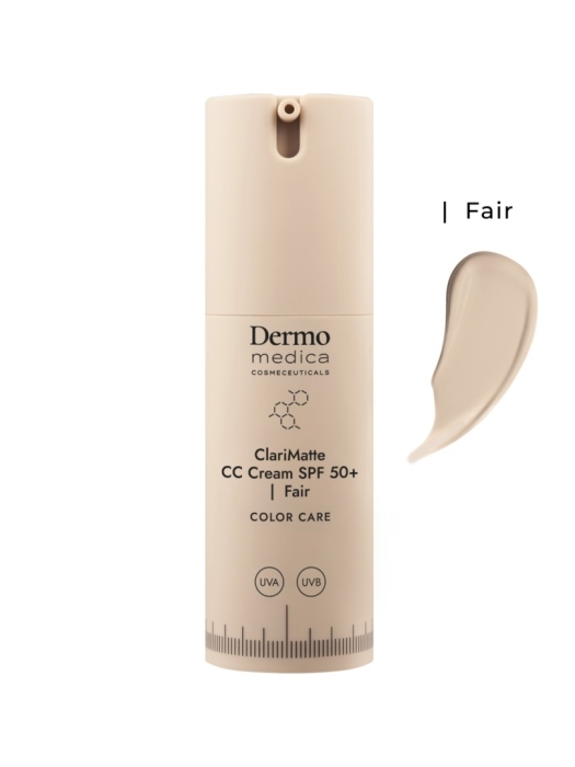 Dermomedica ClariMatte CC Cream SPF 50+ Matujący, koloryzujący krem korygujący z wysoką ochroną UVA/UVB kolor fair 30 ml