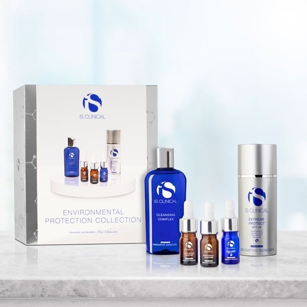 IS Clinical Enviromental Protection Collection Zestaw Żel oczyszczający 60 ml+Serum pod oczy 5 ml+Serum 5 ml+Serum 5 ml+SPF 40