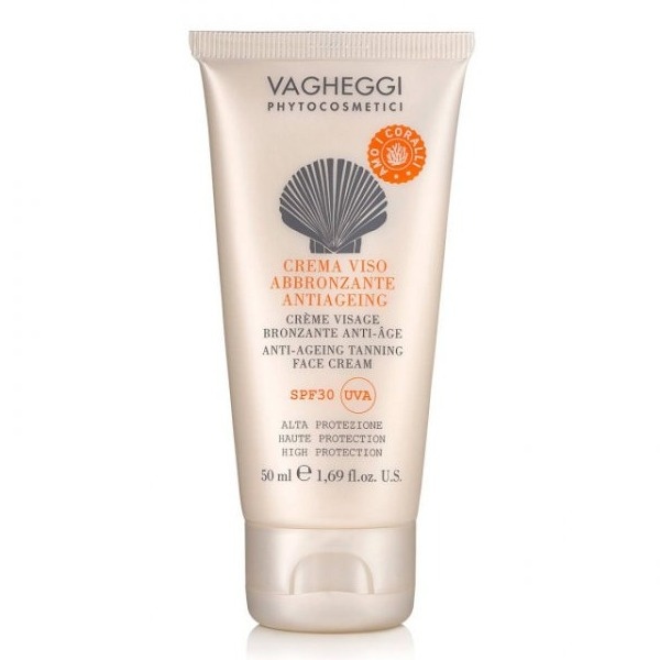 Vagheggi Anti-Ageing Tanning Face Cream Przeciwzmarszczkowy krem do opalania do skóry twarzy SPF30 50 ml