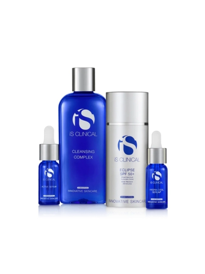 IS Clinical Pure Clarity Collection Zestaw Czysta skóra Żel oczyszczający 180ml + Serum 15ml + Serum 15ml + Krem ochronny 100g