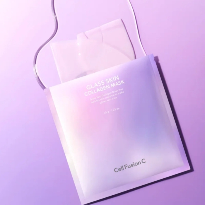 Cell Fusion C Glass Skin Collagen Mask Wygładzająca maska hydrożelowa z efektem Glass Skin 5x 35 g