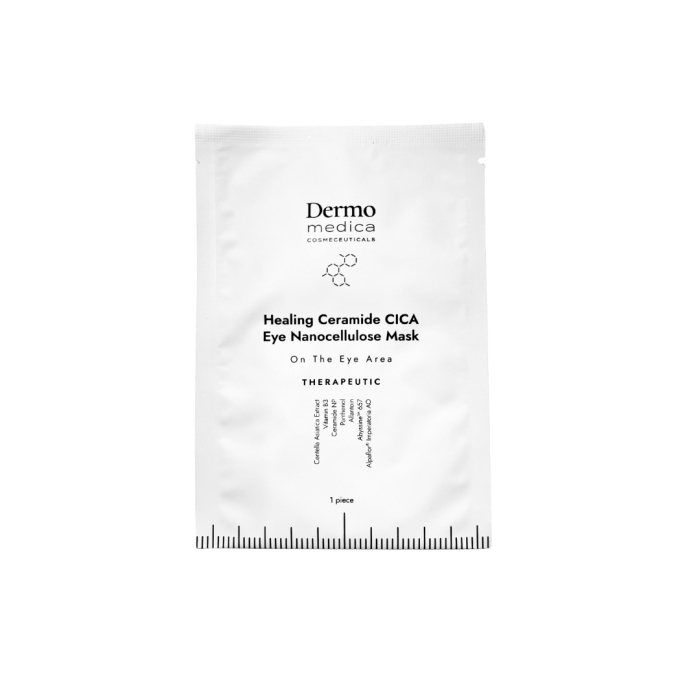 Dermomedica Healing Ceramide Cica Eye Nanocellulose Mask Nanocelulozowa maska terapeutyczna na okolicę oczu 1 szt.