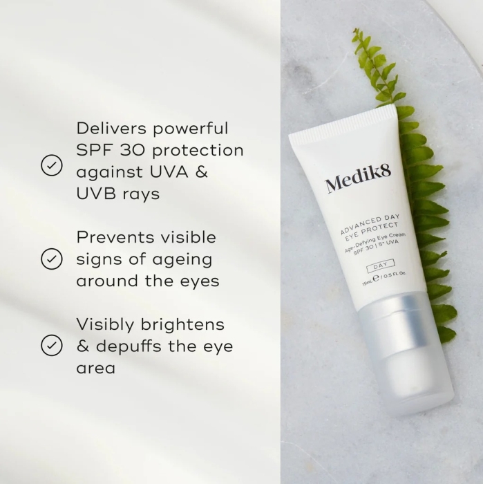 Medik8 Advanced Day Eye Protect Intensywnie nawilżający krem pod oczy z ochroną przeciwsłoneczną SPF 30 | 5* UVA 15 ml