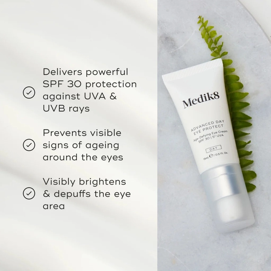 Medik8 Advanced Day Eye Protect Intensywnie nawilżający krem pod oczy z ochroną przeciwsłoneczną SPF 30 | 5* UVA 15 ml