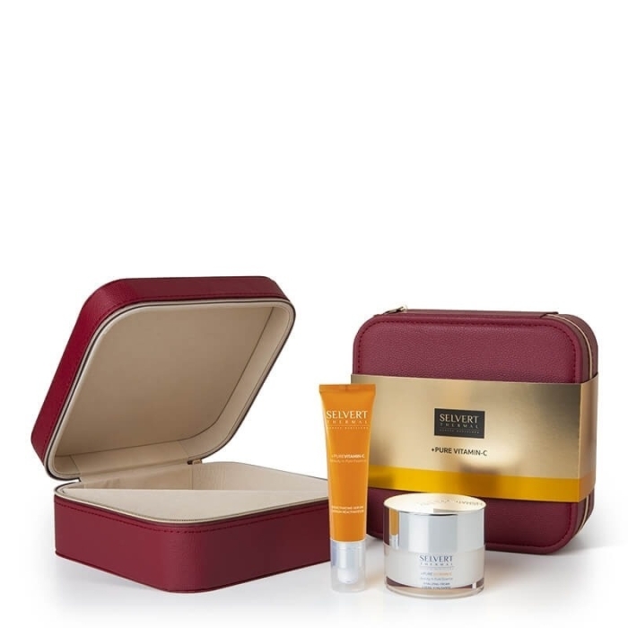 Selvert Thermal Coffret + Pure Vitamin-C Zestaw Witaminowy krem odnawiający 50 ml + Witaminowe serum odnawiające 30 ml