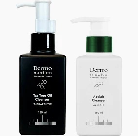 Dermomedica Tea Tree Oil Cleanser + Azelaic Cleanser ZESTAW Olejek myjący 150ml + Żel do mycia z kwasem azelainowym 150 ml