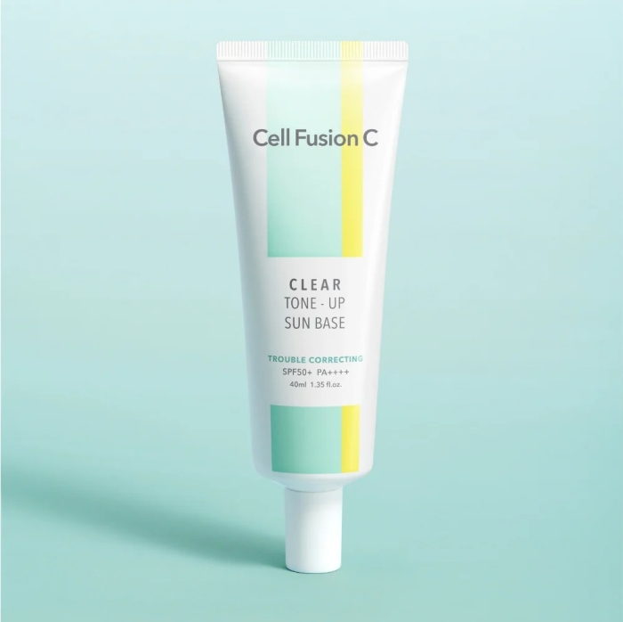 Cell Fusion C Clear Sun Base SPF 50+/PA++++ Kryjąca baza dla skóry wrażliwej, trądzikowej z wysoką ochroną przeciwsłoneczną 40ml