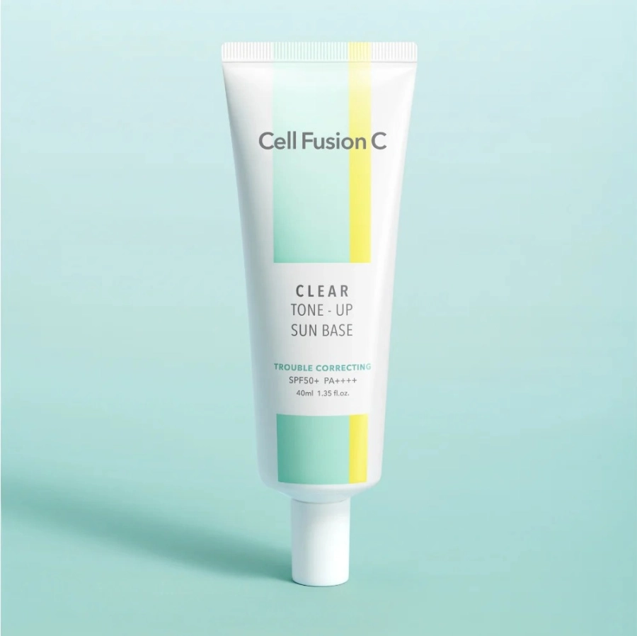 Cell Fusion C Clear Sun Base SPF 50+/PA++++ Kryjąca baza dla skóry wrażliwej, trądzikowej z wysoką ochroną przeciwsłoneczną 40ml