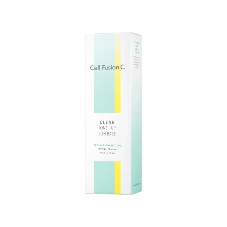 Cell Fusion C Clear Sun Base SPF 50+/PA++++ Kryjąca baza dla skóry wrażliwej, trądzikowej z wysoką ochroną przeciwsłoneczną 40ml
