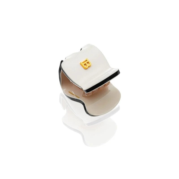Balmain Pince à Cheveux Extra Small White/Black Klamerka do włosów XS kremowo/czarna 3 cm
