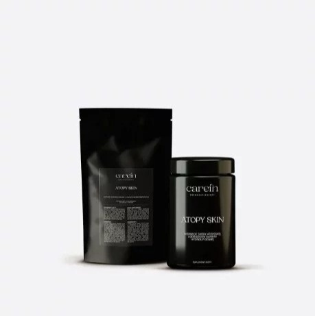 Carein Atopy Skin 60 Days ZESTAW Kuracja 60 dni: Zmniejszenie dolegliwości skóry atopowej 120 kaps + Uzupełnienie x1/240 kaps.