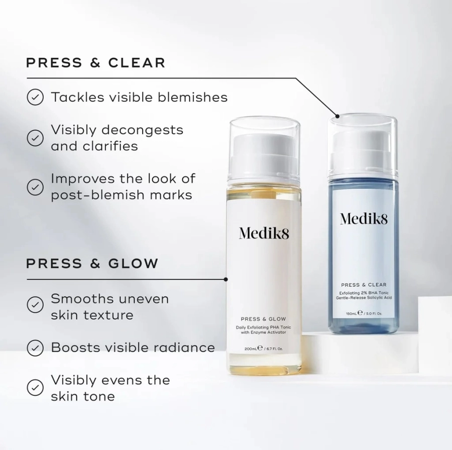 Medik8 Press & Clear Refill Tonik złuszczający z kwasami BHA - pojemnik uzupełniający bez pompki 150 ml