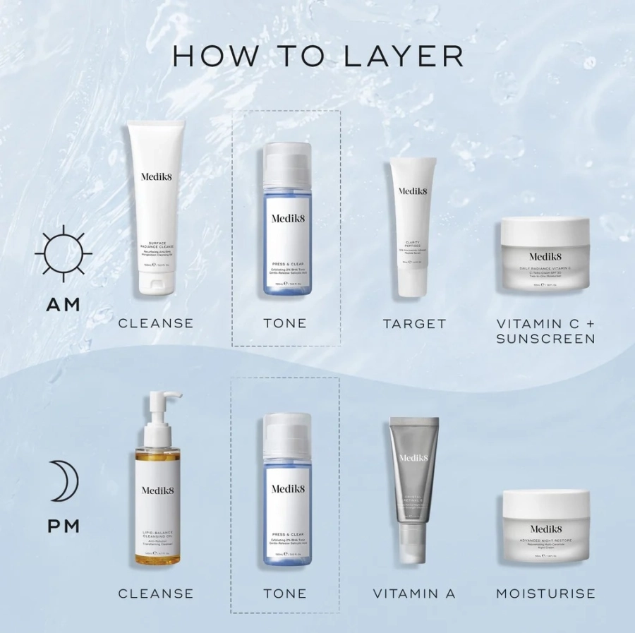 Medik8 Press & Clear Refill Tonik złuszczający z kwasami BHA - pojemnik uzupełniający bez pompki 150 ml