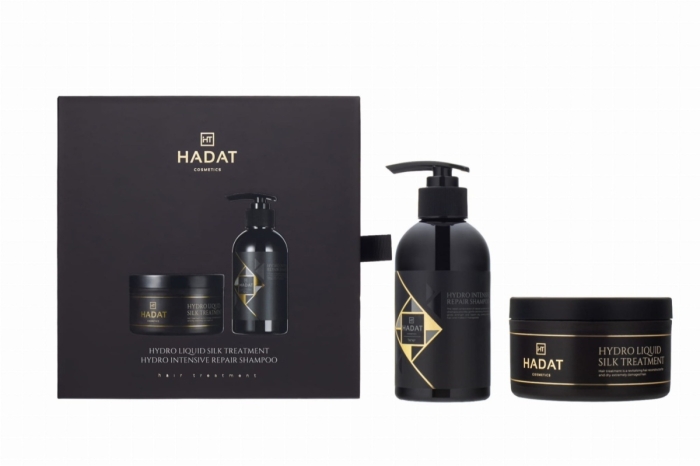 Hadat Liquid Silk 300 ml + Intensive Repair Shampoo 250 ml Jedwab w płynie 300 ml + Szampon regenerujący 250 ml