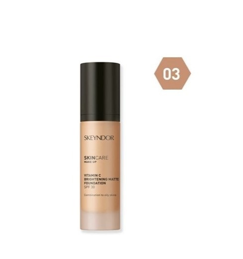 Skeyndor Vitamin C Brightening Matte Rozświetlający podkład matujący z wit. C (kolor 03) 30 ml