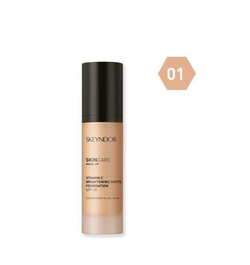 Skeyndor Vitamin C Brightening Matte Rozświetlający podkład matujący z wit. C (kolor 01) 30 ml