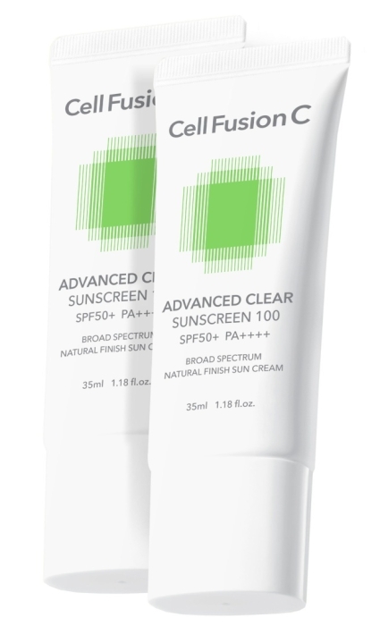 Cell Fusion C Advanced Clear Sunscreen 100 SPF PA ++++ Krem przeciwsłoneczny dla skóry tłustej i problematycznej 2 x 35 ml