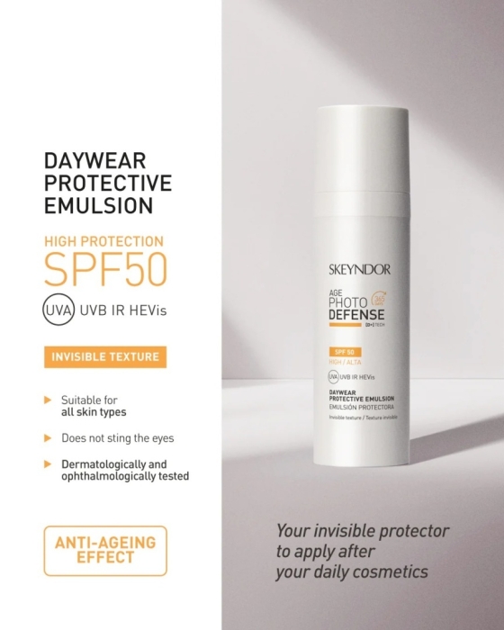 Skeyndor Age Photo Defense Daywear Protective Emulsion Invisible Texture SPF 50 Krem ochronny SPF50 30 ml