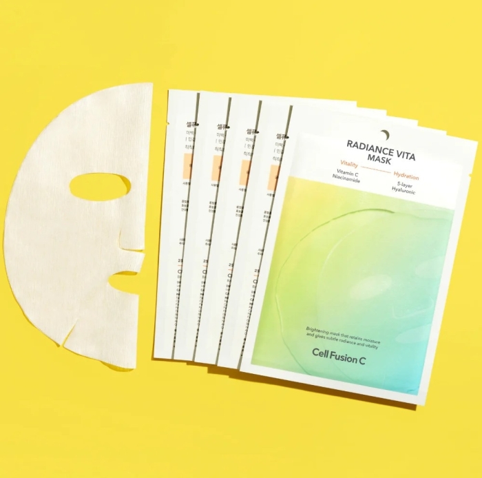 Cell Fusion C Radiance Vita Mask Rozświetlająco - nawilżająca maska w płacie 5 x 25 ml