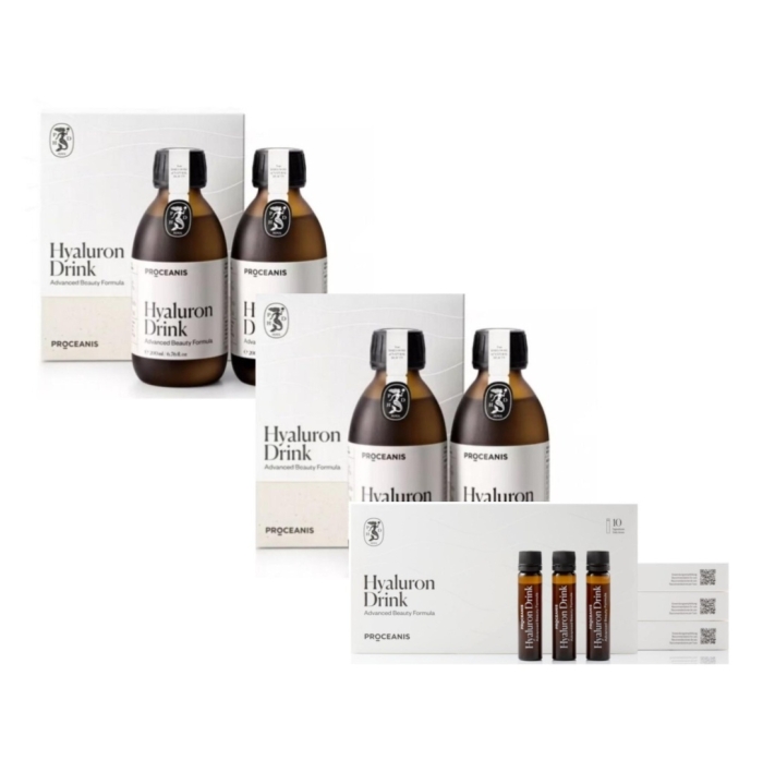 Proceanis Zestaw 4 x Hyaluron Drink 200 ml + Hyaluron Drink 10 x 10 ml Gratis