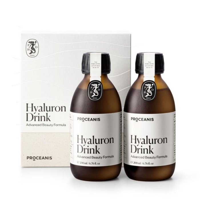 Proceanis Hyaluron Drink 2 x 200 ml - Wegański beauty drink dla promiennej skóry