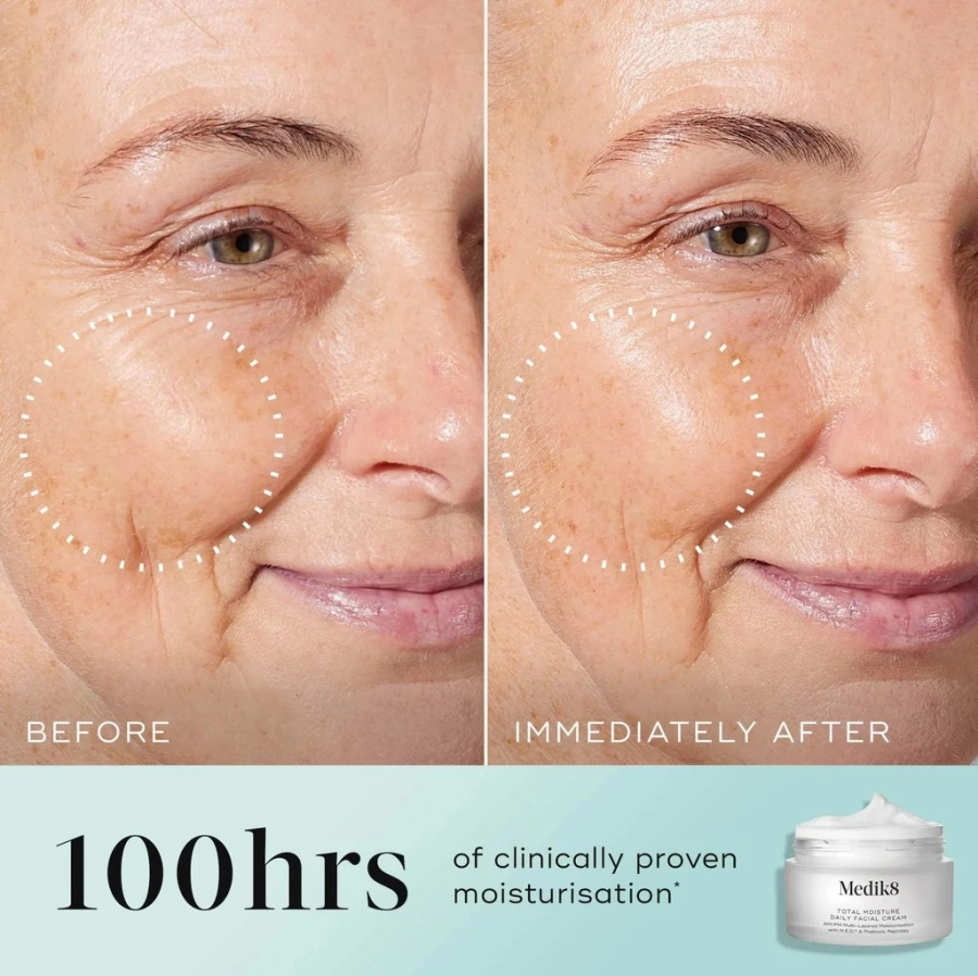 Medik8 Total Moisture Daily Facial Cream Lekki krem nawilżający, wspierający mikrobiom i barierę ochronną skóry 12,5 ml