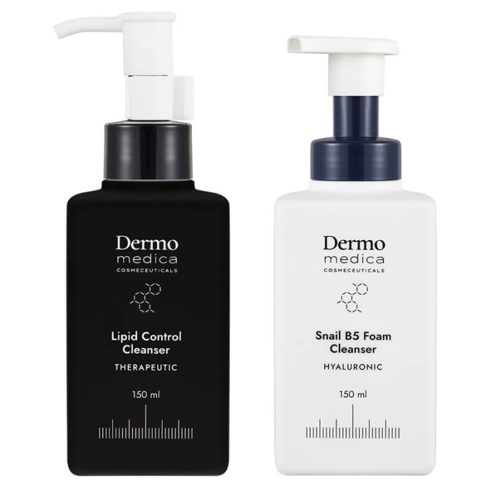 Dermomedica Lipid Control Cleanser And Snail B5 Foam Cleanser ZESTAW Pianka oczyszczająca 150 ml + Olejek myjący 150 ml