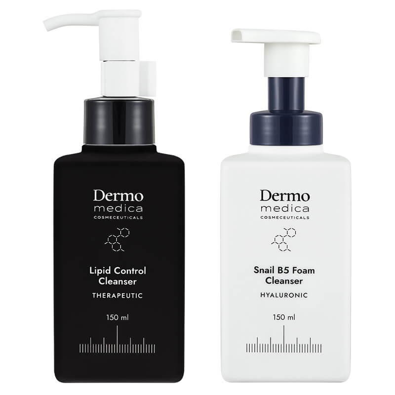 Dermomedica Lipid Control Cleanser And Snail B5 Foam Cleanser ZESTAW Pianka oczyszczająca 150 ml + Olejek myjący 150 ml