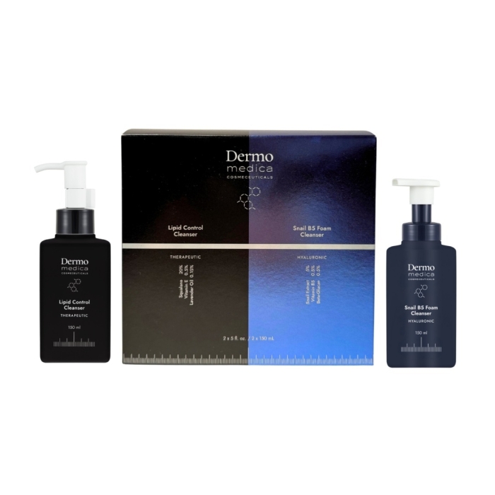 Dermomedica Lipid Control Cleanser And Snail B5 Foam Cleanser ZESTAW Pianka oczyszczająca 150 ml + Olejek myjący 150 ml