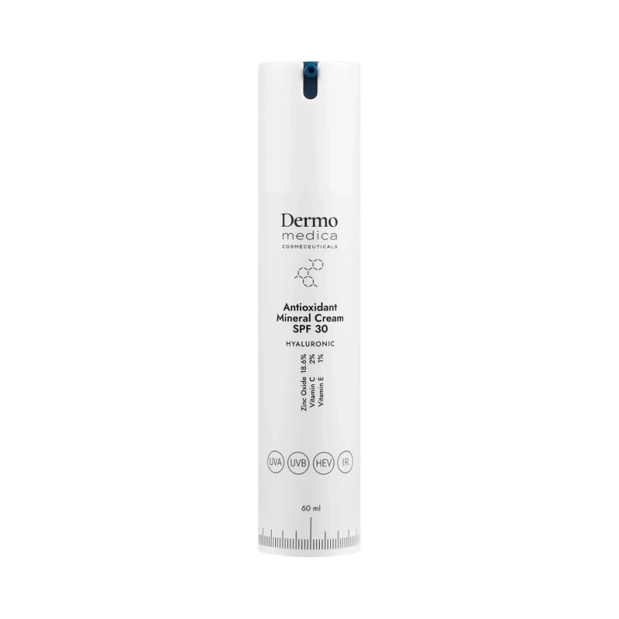 Dermomedica Antioxidant Mineral Cream Mineralny krem fotoprotekcyjny SPF 30 z cynkiem, witaminą C i witaminą E 60 ml