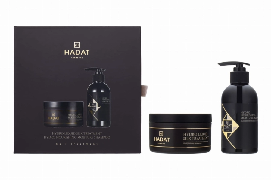 Hadat Liquid Silk 300 ml + Nourishing Moisture Shampoo 250 ml Jedwab w płynie 300 ml + Nawilżający szampon 250 ml