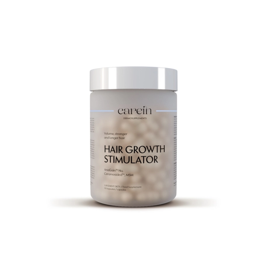 Carein Hair Growth Stimulator Telogenowe wypadanie włosów Kuracja 30 dni 90 kaps.