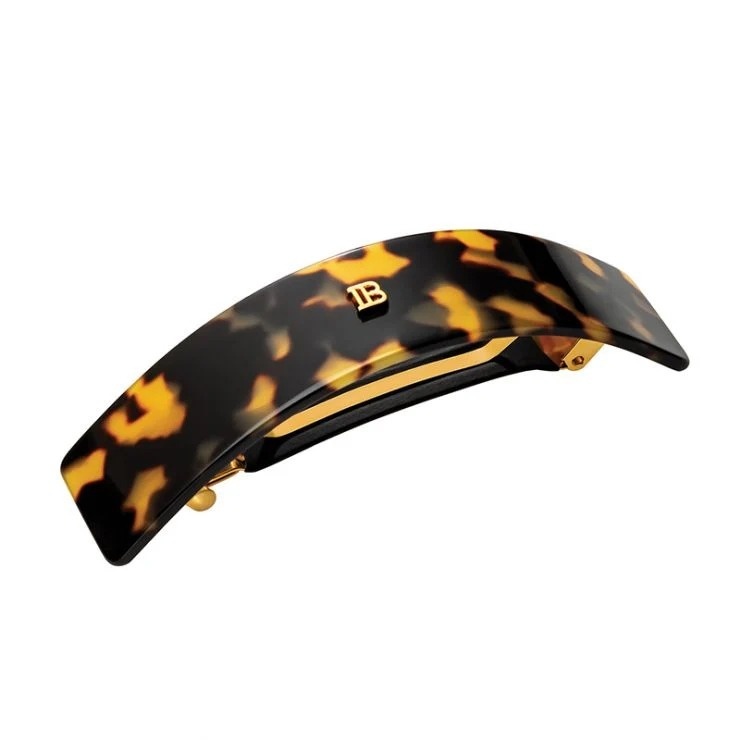Balmain Barrette pour Cheveux Large Tortoise Klamra do włosów L Skorupa Żółwia 9,6 cm x 2,4 cm