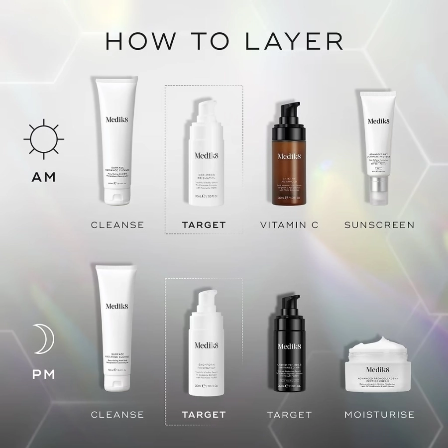 Medik8 Exo-Pdrn Prismatic+ Młodzieńcze serum rewitalizujące z pryzmatycznym PDRN i potrójnym kompleksem egzosomów 30 ml