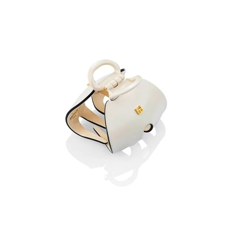 Balmain Pince à Cheveux Imperiale White/Black Klamerka Imperiale Biało/Czarna 6,5 cm