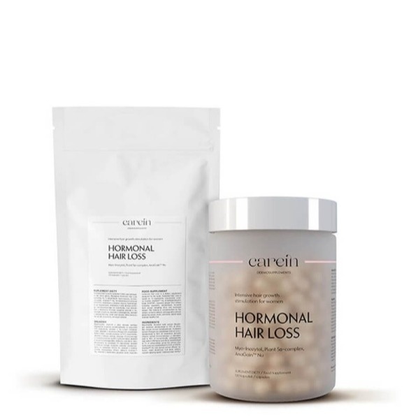 Carein Hormonal Hair Loss 60 Days ZESTAW Łysienie androgenowe żeńskie 120 kapsułek + Uzupełnienie x1/ 240 kaps.
