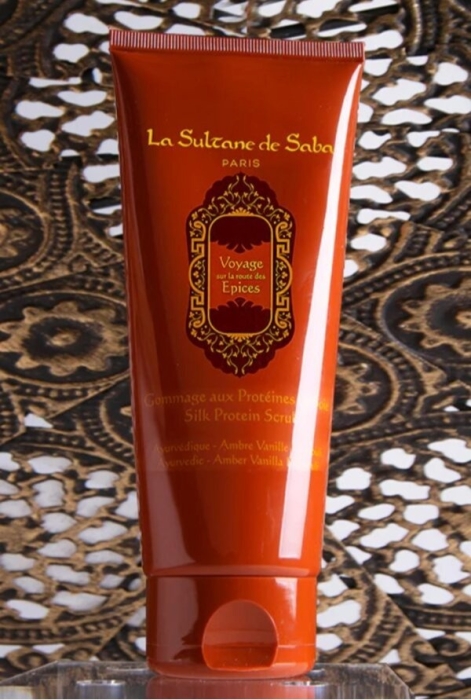 La Sultane de Saba Silk Protein Scrub Ayurvedique Jedwabny peeling ajurwedyjsko-bursztynowa paczula waniliowa 200 ml