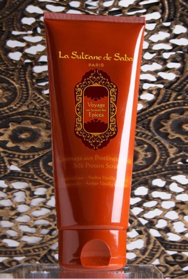 La Sultane de Saba Silk Protein Scrub Ayurvedique Jedwabny peeling ajurwedyjsko-bursztynowa paczula waniliowa 200 ml