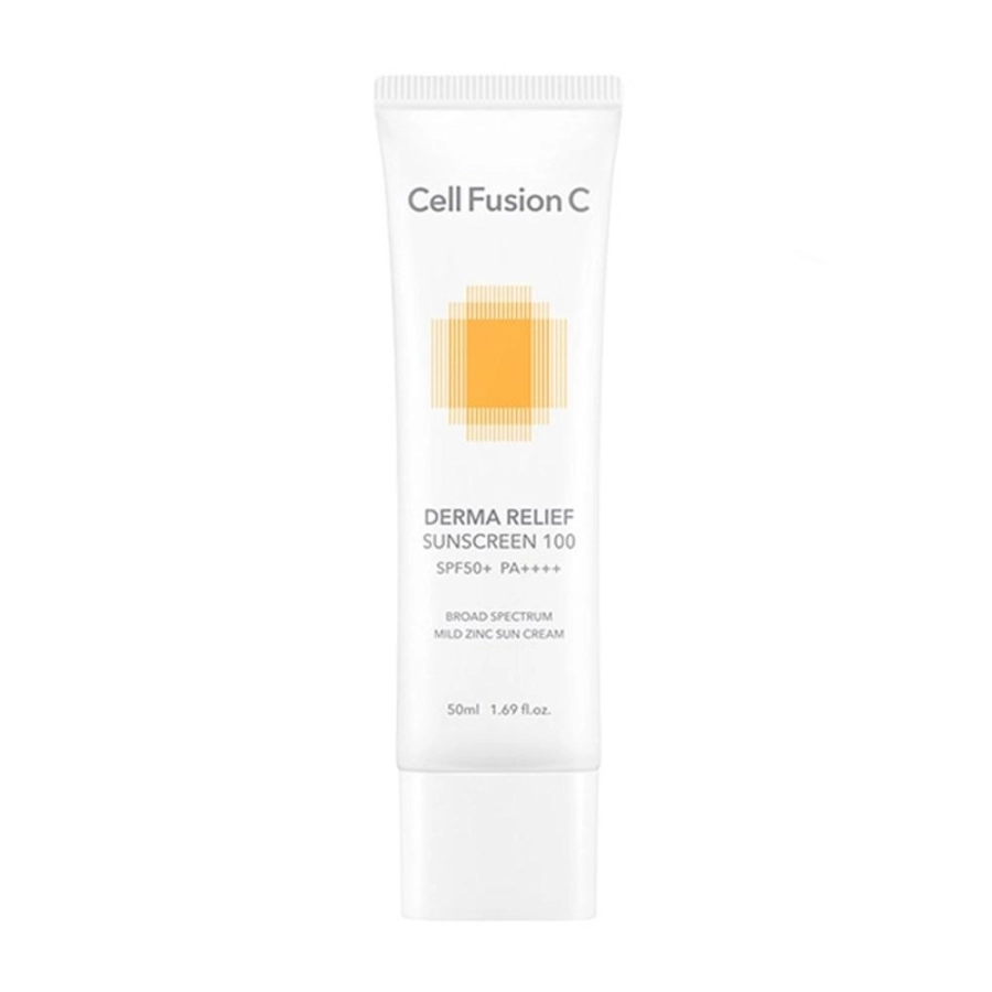 Cell Fusion C Derma Relief Sunscreen 100 SPF 50+/PA ++++ Krem nawilżający z ochroną przeciwsłoneczną dla całej rodziny 50 ml