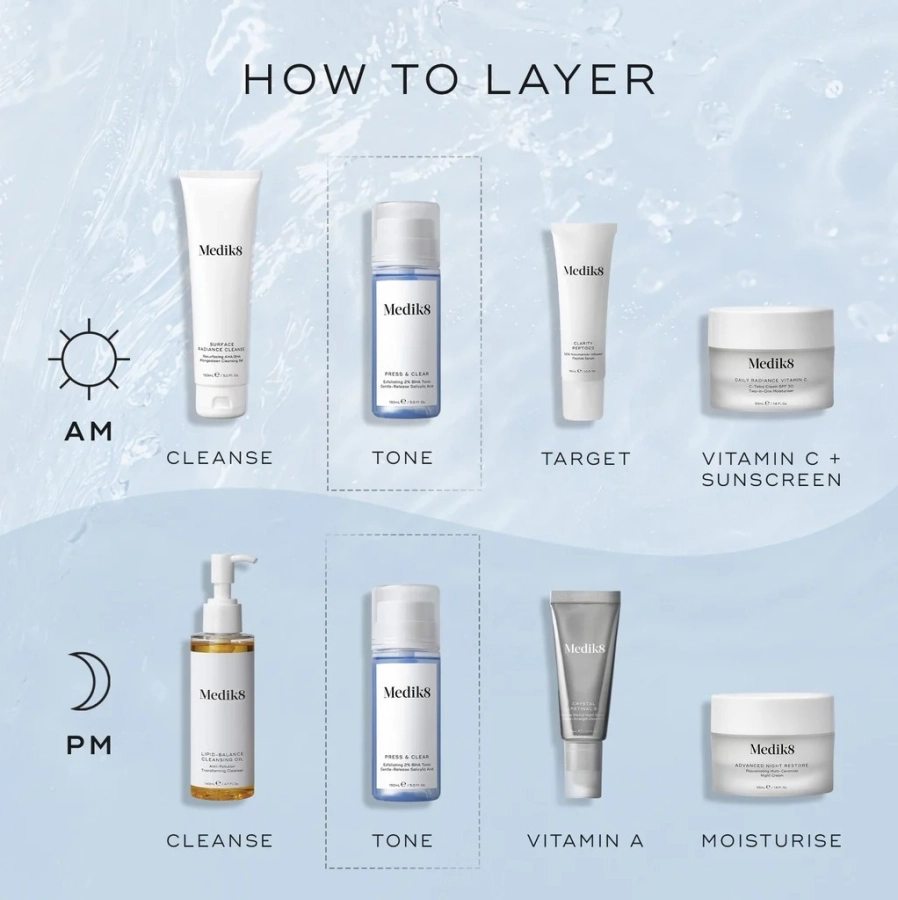 Medik8 Press & Clear Tonik dla skór z niedoskonałościami 150 ml