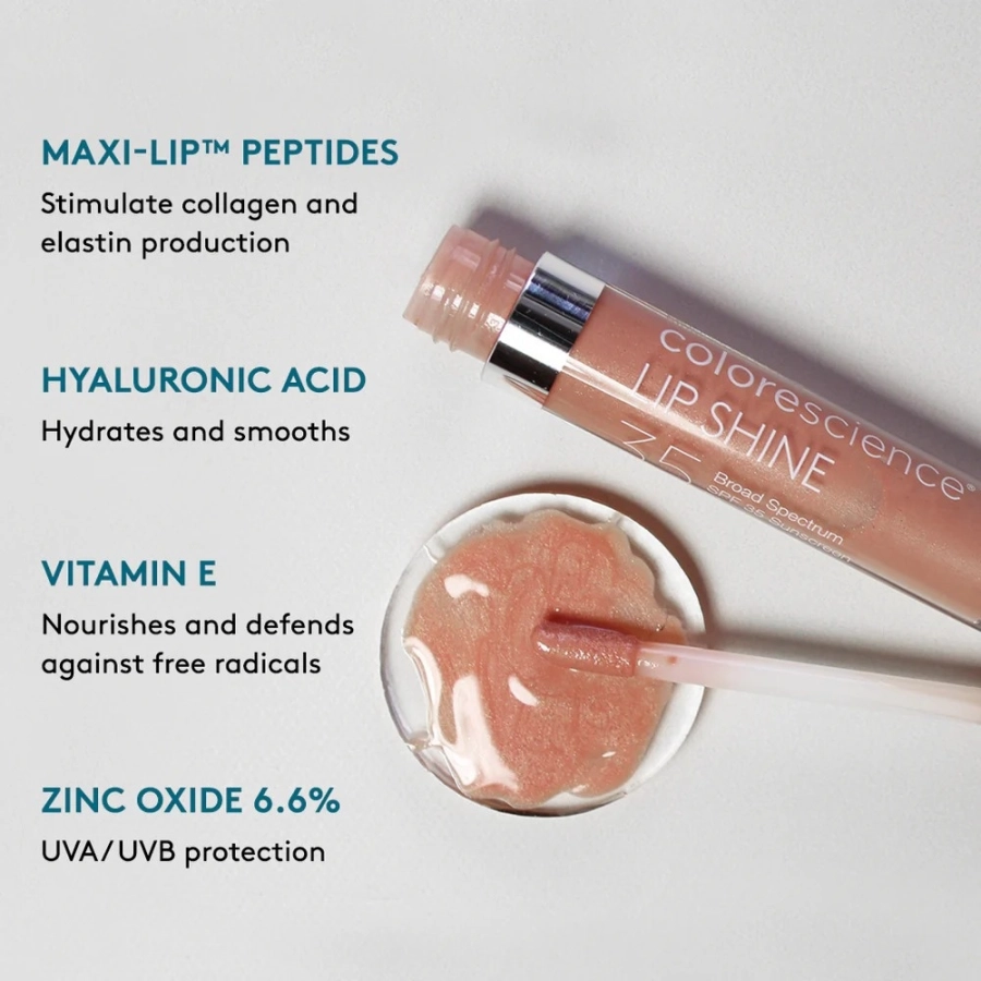 Colorescience Lip Shine SPF 35 Błyszczyk ochronny do ust (kolor Rose) 4ml
