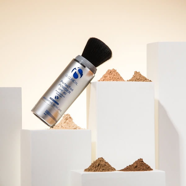 IS Clinical PerfecTint Powder SPF 40 Deep Bronze Puder ochronny SPF 40 w pędzlu - kolor głęboki brąz 2 x 3,5 g