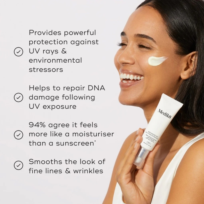 Medik8 Advanced Day Ultimate Protect Krem nawilżający z fotoliazą, zwalczający oznaki starzenia skóry, SPF 50+ | PA++++ 50 ml